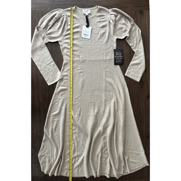 Tuckernuck Pomander Place Maxi Dress Women’s Large Knit Brielle Beige Tan NEW - Picture 12 of 12